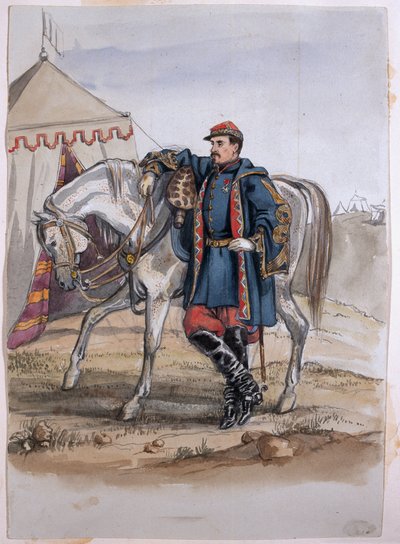 Portrait of General Clers, former commander of the Zouaves, from an album of paintings and sketches known as 